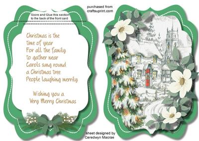 Tent Card , Christmas with Verse 2