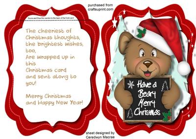 Have a Beary Merry Christmas ( Red )
