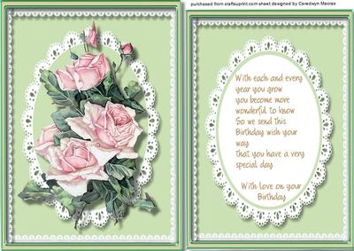 Wonderful Birthdat Wishes , with Verse , 