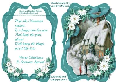 Tent Card to Somone Special , with Verse 2