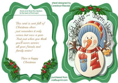 Tent Card Cold Hands , But a Warm Heart 