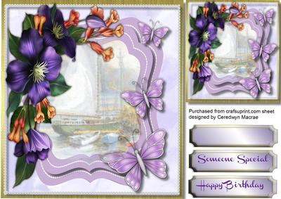 Beautiful Summer Flowers with Butterflys 