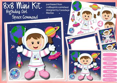 8x8 Mini Kit Birthday Girl Space Command 