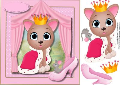 Princess Kitty , the Glass Slipper and the Mouse