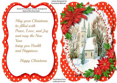Tent Card Wirh Verse , Peace at Christmas