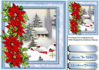 Beautiful Church in the Hills with Poinsettias 