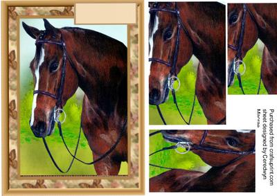 Lovely Pyramid Horse Card 