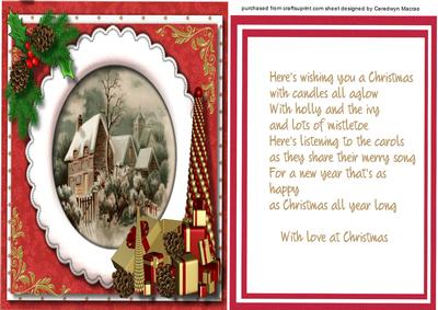 Scene of Christmas , with Verse 