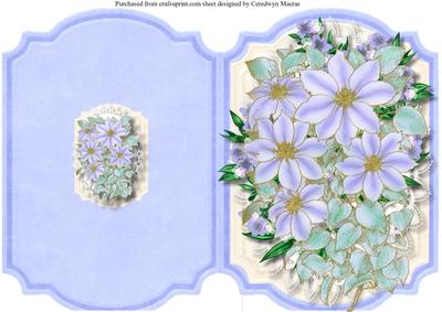 Print, Cut, and Fold, Beautiful Lilac Flowers 