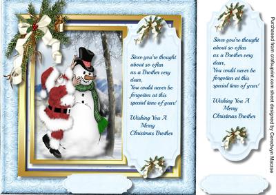 Christmas Greetings Brother with Verse