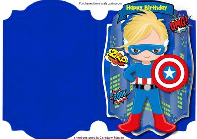 Print, Cut and Fold, Birthday Wonderboy