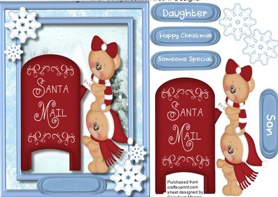 Christmas Bears Posting a Letter to Santa