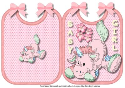 Ooops-a-daisy Little Girl Bib 