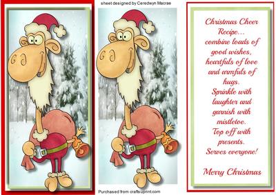 D.l Lovely Santa Giraffe with Verse 