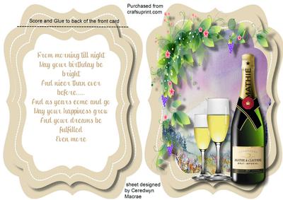 Tent Card , Champagne and Alpine Meadows