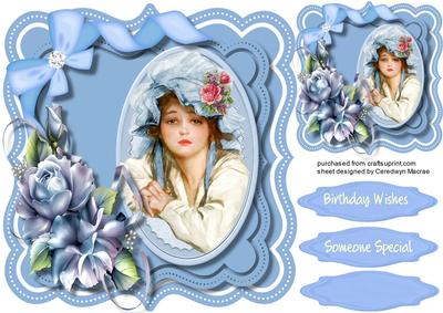 Beautiful Bracket with Blue Hat Girl, 1