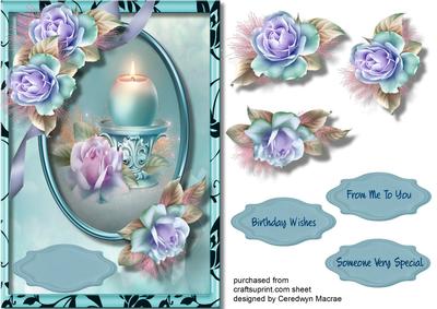 Beautiful Aqua Candle 1