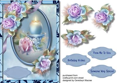 Beautiful Blue Candle 4