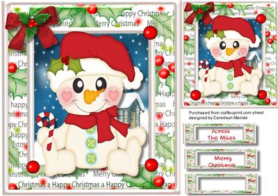 Cute Snow Baby with Candy Cane 
