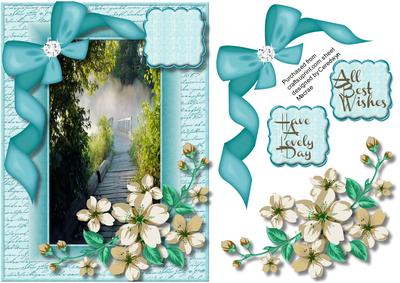 Early Morning Mist on a Aqua Script Frame