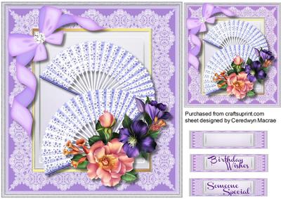 Beautiful Lilac Fans and Summer Roses 