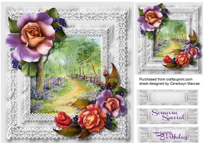 Beautiful Forest and Lilac Roses 