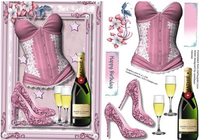Lovely Cerise Basque and Bubbly