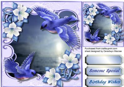 Blue Birds Over the Sea 
