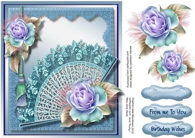 Beautiful Blue Rosesand Frosted Roses 