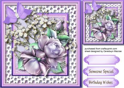 Beautiful Porceline Roses on a Lace Daiy Mat 