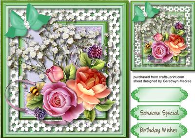 Lovely English Roses and Fruit
