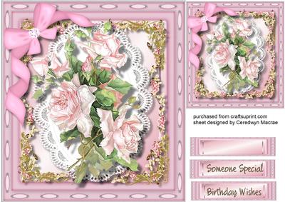 Beautiful French Roses on a Kadare Frame 