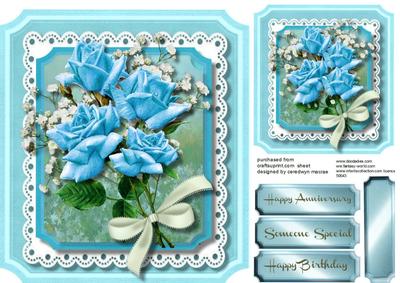 Lovely Aqua Shapes Card 4