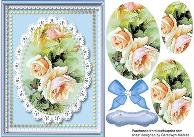 Beautiful Cream Roses in Pyramid 3