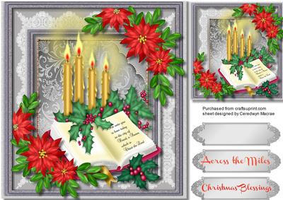 Beautiful Christmas Blessings with Poinsettia's