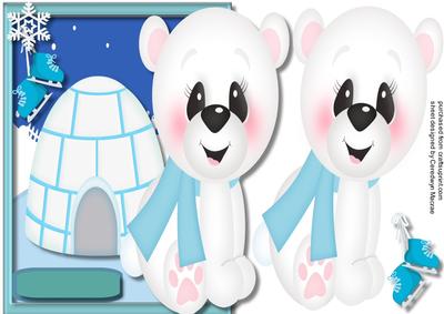 Lovely Over the Edge , Cute Pola Bear