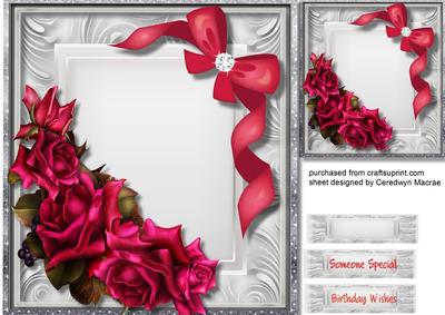 Beautiful 8x8 Autumn Moods Roses on Lace 