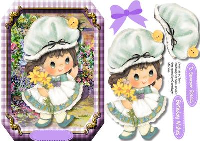 Shaped Card , Flowers for Someone Special
