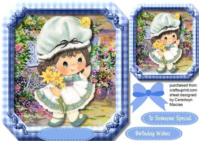 8x8 Shaped Card , Flowers for You