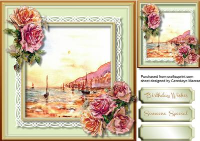 Beautiful Morning Glow with Vintage Roses