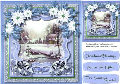 Lovely River Scene in a Lilac Frame 