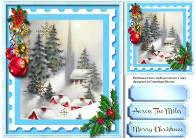 Beautiful Christmas Village in the Hills