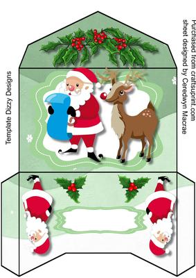 Lovely Monet Wallett ,santa and Reindeer 