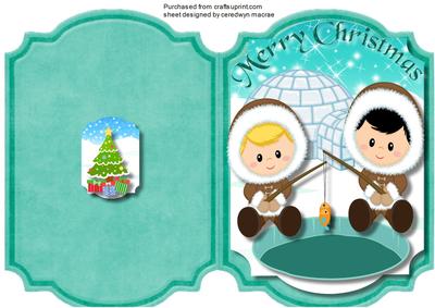 Print, Cut and Fold , Eskimo Friends