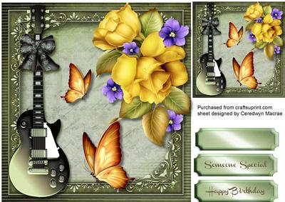Golden Butterfly's and Roses 
