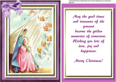 Lovely Christmas Scene with Verse 