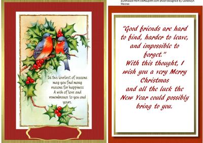 Lovely Birds on a Branch with Verse 
