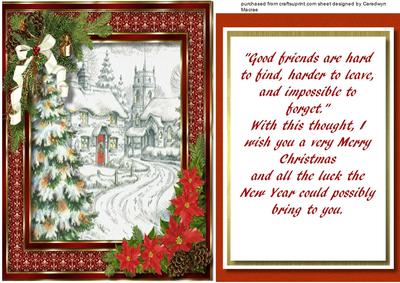 Lovely Christmas Scene with Verse 