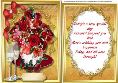 Anniversary Red Roses in a Cup with Verse