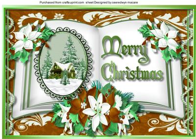 Lovely Green and Gold Christmas Book